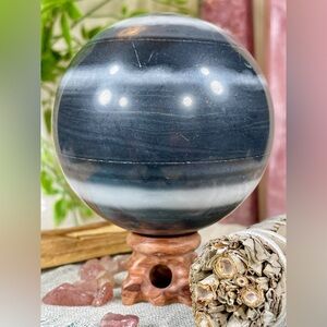 1388 Large Tai Chi Stone Crystal Sphere